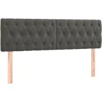 vidaXL Têtes de lit 2 pcs. Gris foncé 72x7x78/88 cm velours