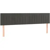 vidaXL Têtes de lit 2 pcs. Gris foncé 80x5x78/88 cm velours