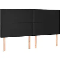 vidaXL Têtes de lit 4 pièces noir 100x5x78/88 cm similicuir