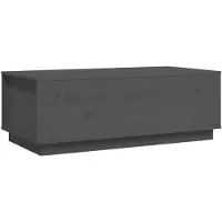 vidaXL Table basse Gris 100x50x35 cm Pin massif