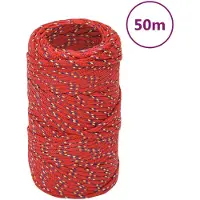 vidaXL Corde de bateau Rouge 2 mm 50 m Polypropylène