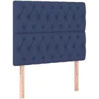 vidaXL Têtes de lit 2 pcs. Bleu 100x7x78/88 cm Tissu