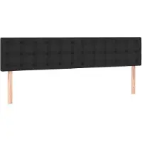 vidaXL Têtes de lit 2 pièces noir 100x5x78/88 cm similicuir