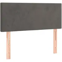 vidaXL Tête de lit gris foncé 80x5x78/88 cm velours