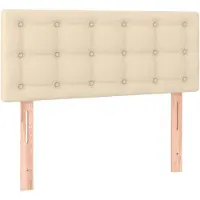 vidaXL Tête de lit Crème 100x5x78/88 cm Tissu