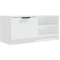 vidaXL Armoire TV blanche 80x35x36,5 cm Bois composite