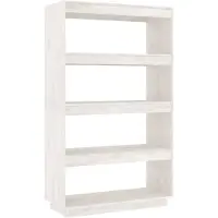 vidaXL Bibliothèque/Séparateur de pièce Blanc 80x35x135 cm Pin massif