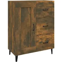 vidaXL Sideboard chêne fumé 69,5x34x90 cm bois composite