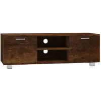 vidaXL Armoire TV chêne fumé 120x40,5x35 cm Bois composite