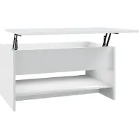 vidaXL Table basse blanche 80x50x40 cm bois composite
