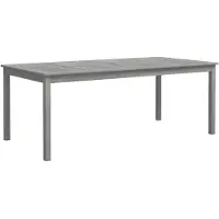 vidaXL Table de jardin Gris 200x100x75 cm Bois massif Acacia