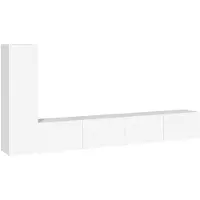 vidaXL Ensemble de meubles TV 3 pièces blanc en bois composite