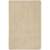 vidaXL Tapis shaggy antidérapant Crème 200x290 cm