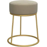 vidaXL Tabouret rond Gris foncé Velours