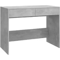 vidaXL Bureau gris béton 101x50x76,5 cm Bois composite