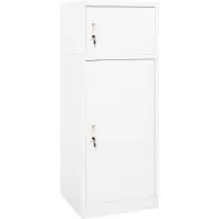 vidaXL Armoire à selles Blanc 53x53x140 cm Acier