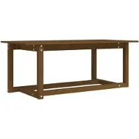 vidaXL Table basse marron miel 110x55x45 cm pin massif