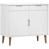 vidaXL Sideboard MOLDE blanc 90x40x80 cm pin massif