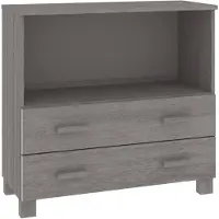 vidaXL Sideboard HAMAR gris clair 85x35x80 cm pin massif