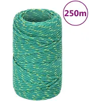 vidaXL Corde de bateau Vert 2 mm 250 m Polypropylène