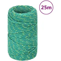 vidaXL Corde de bateau Vert 2 mm 25 m Polypropylène