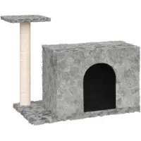 vidaXL Arbre à chat avec colonne à griffer en sisal gris clair 51 cm