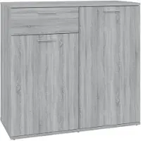 vidaXL Sideboard Gris Sonoma 80x36x75 cm Bois composite