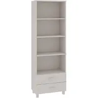 vidaXL Highboard HAMAR blanc 60x35x180 cm pin massif