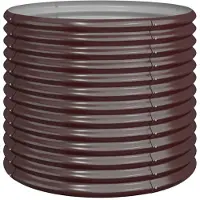 vidaXL Jardinière de jardin Acier galvanisé 80x80x68 cm Marron