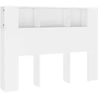 vidaXL Tête de lit avec étagères blanc 140x18,5x104,5 cm