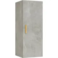 vidaXL Armoire murale Gris béton 34,5x34x90 cm Bois d'ingénierie