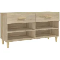 vidaXL Armoire à chaussures Chêne sonoma 102x35x55cm Bois d'ingénierie