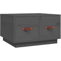 vidaXL Table basse Gris 60x53x35 cm Pin massif