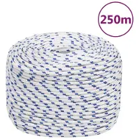 vidaXL Corde de bateau Blanc 6 mm 250 m Polypropylène