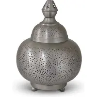 Safaary Lampe à poser orientale Nickel Gold Pita Ø 23 x 31cm