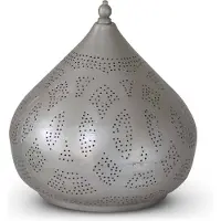 Safaary Lampe à poser orientale Aniya Nickel Gold Ø 26 x 27cm