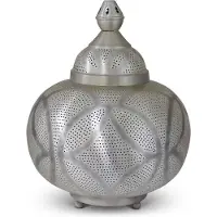 Safaary Lampe à poser orientale Silver Ivana Ø 33 x 40cm