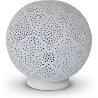 Safaary Lampe à poser orientale blanche Anika Ø 20 x 20cm