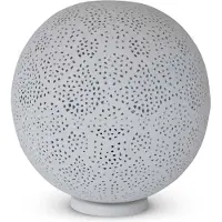 Safaary Lampe à poser orientale blanche Anika Ø 30 x 30cm