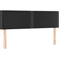 vidaXL Têtes de lit 2 pcs. noir 72x5x78/88 cm similicuir