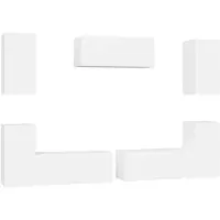 vidaXL Ensemble d'armoires TV 7 pièces blanc bois composite