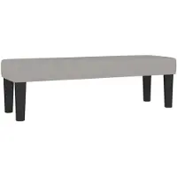 vidaXL Banc Gris clair 100x30x30 cm Tissu