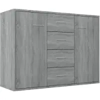 vidaXL Sideboard Gris Sonoma 88x30x65 cm Bois composite