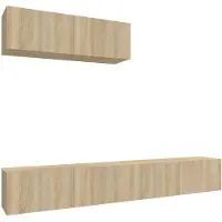 vidaXL Ensemble d'armoires TV 3 pièces en bois composite chêne Sonoma