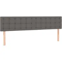 vidaXL Têtes de lit 2 pcs. Gris 80x5x78/88 cm Similicuir