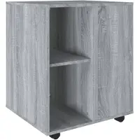 vidaXL Armoire roulante Sonoma gris 60x53x72 cm Bois d'ingénierie