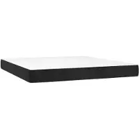 vidaXL Matelas de poche, Noir, 160X220X20 Cm, velours Lumarko