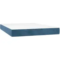 vidaXL Matelas à ressorts ensachés bleu foncé 140x190x20 cm velours