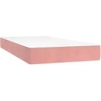 vidaXL Matelas à ressorts ensachés rose 80x200x20 cm velours