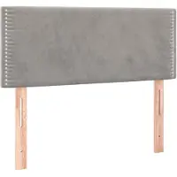 vidaXL Tête de lit gris clair 100x5x78/88 cm velours
